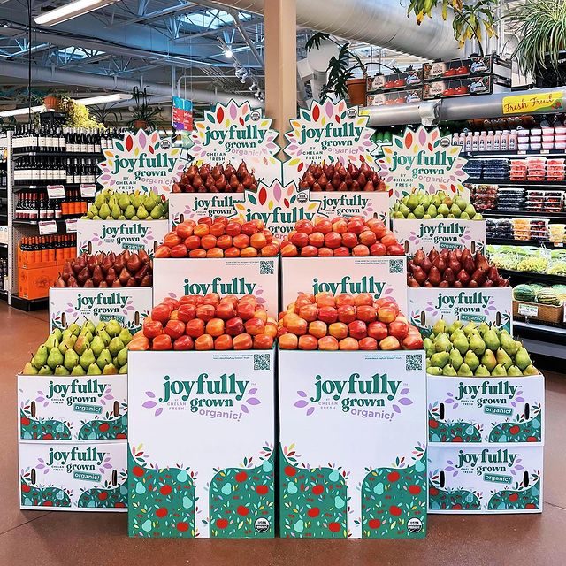 Joyfully Grown Organic Store Display Joyfully Grown Organic Apple and Pear Store Display