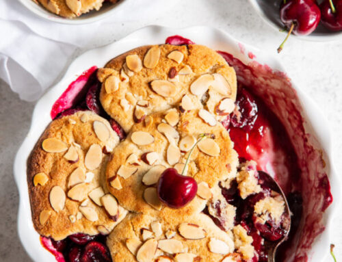 Cherry Almond Cobbler {Paleo, Vegan}