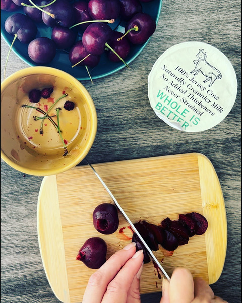 Chocolate Cherry Magic Shell Yogurt Cup