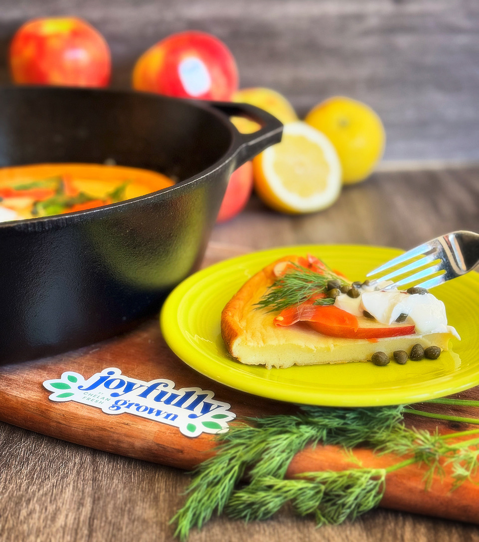Savory Dutch Baby with Honeycrisp Apples & Smoked Salmon