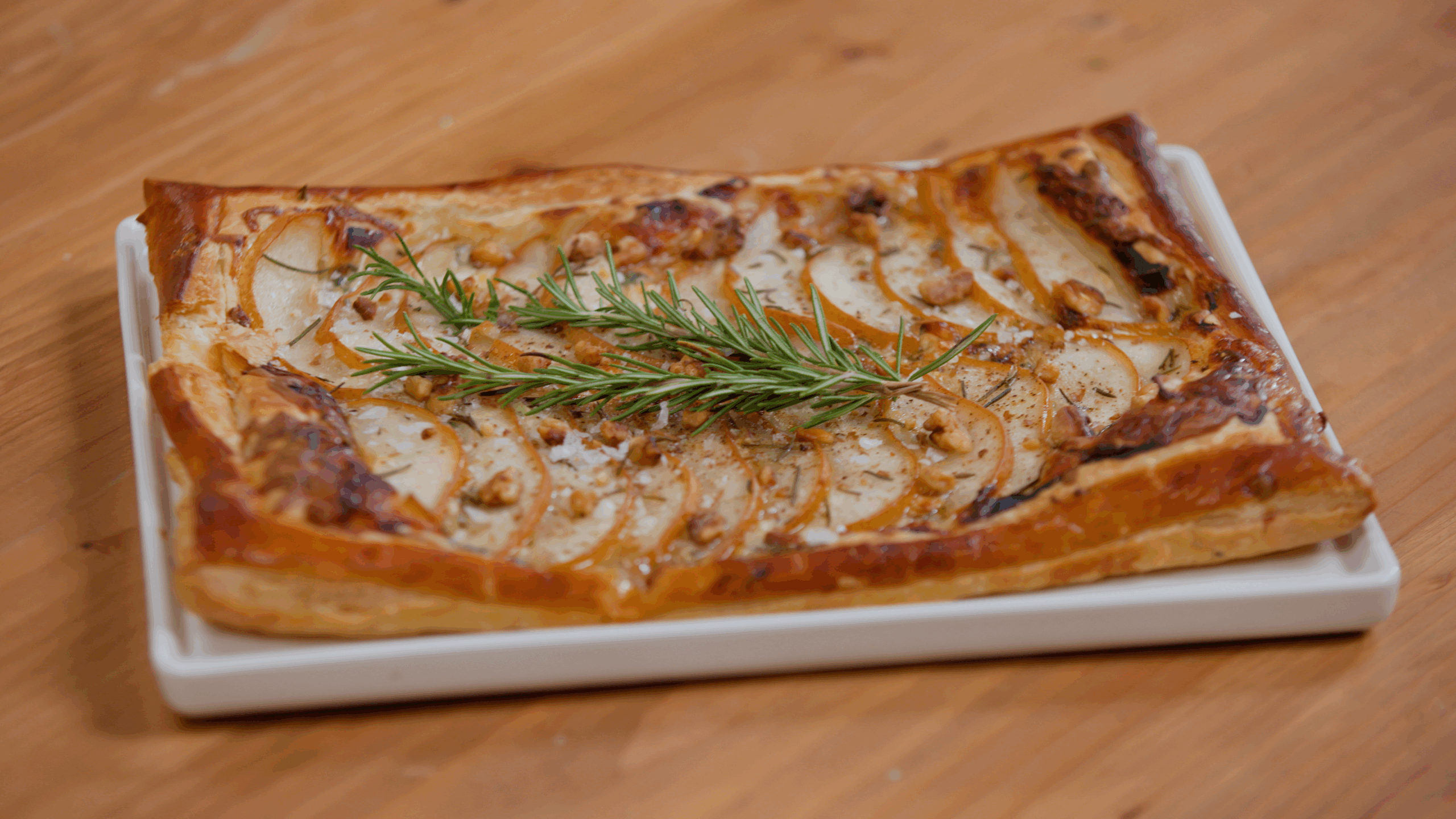 Pear and Gorgonzola Galette with rosemary
